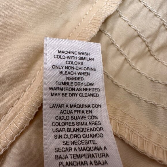 Chico's Jacket Size 1 M Pale Yellow Full Zip Pockets Lightweight Summer - Picture 7 of 12